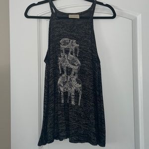 Enough About Me Aztec elephant halter tank top